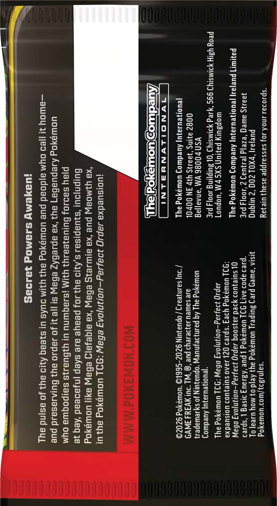 Pokémon TCG: Mega Evolution-Perfect Order Booster Pack