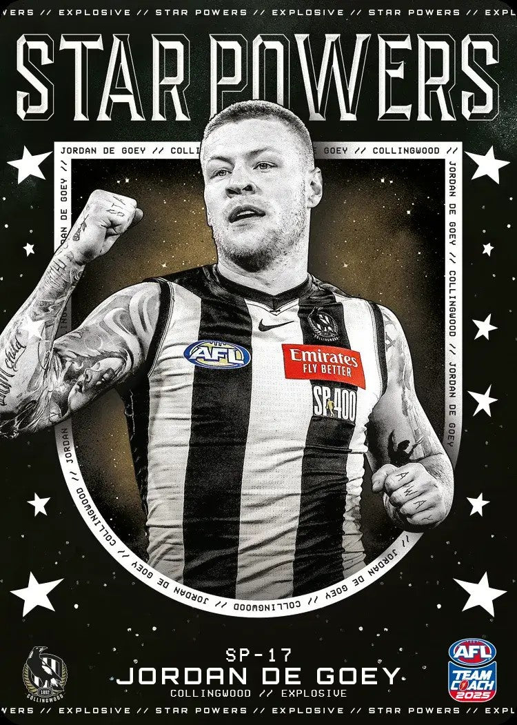 Jordan De Goey, SP-17, Star Powers, 2025 Teamcoach AFL