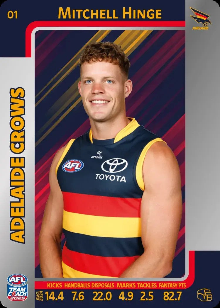 2025 Teamcoach AFL Silver Parallel Cards - Cards 1 to 100 - Pick Your Card