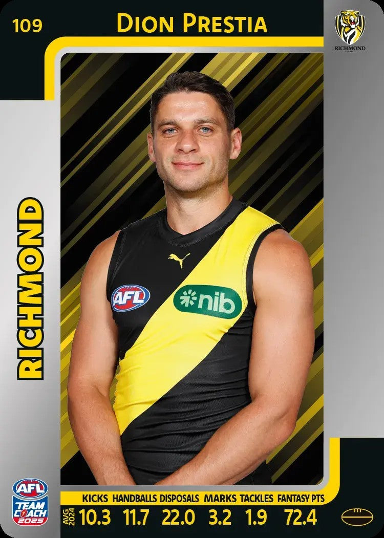 2025 Teamcoach AFL Silver Parallel Cards - Cards 101 to 198 - Pick Your Card