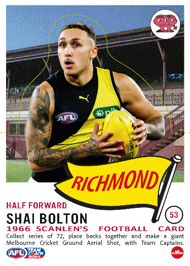 2024 Teamcoach AFL Scanlens Die-Cut - Cards 1 to 72 - Pick Your Card