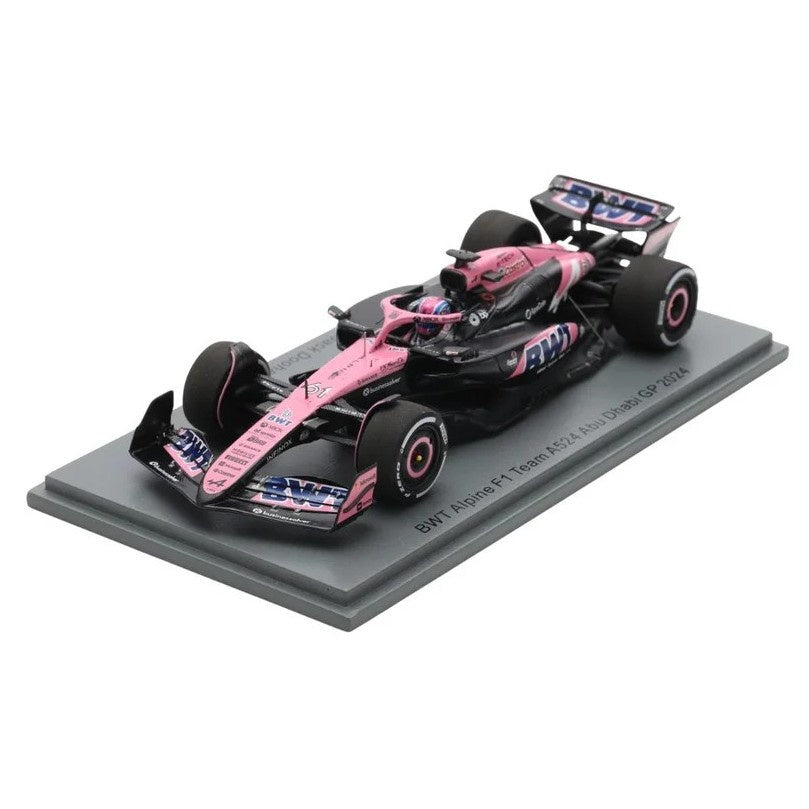 Spark Y415, BWT Alpine F1 Team A524 No.61 Abu Dhabi GP 2024 - Jack Doohan - 1:64 Scale Resin Model Car