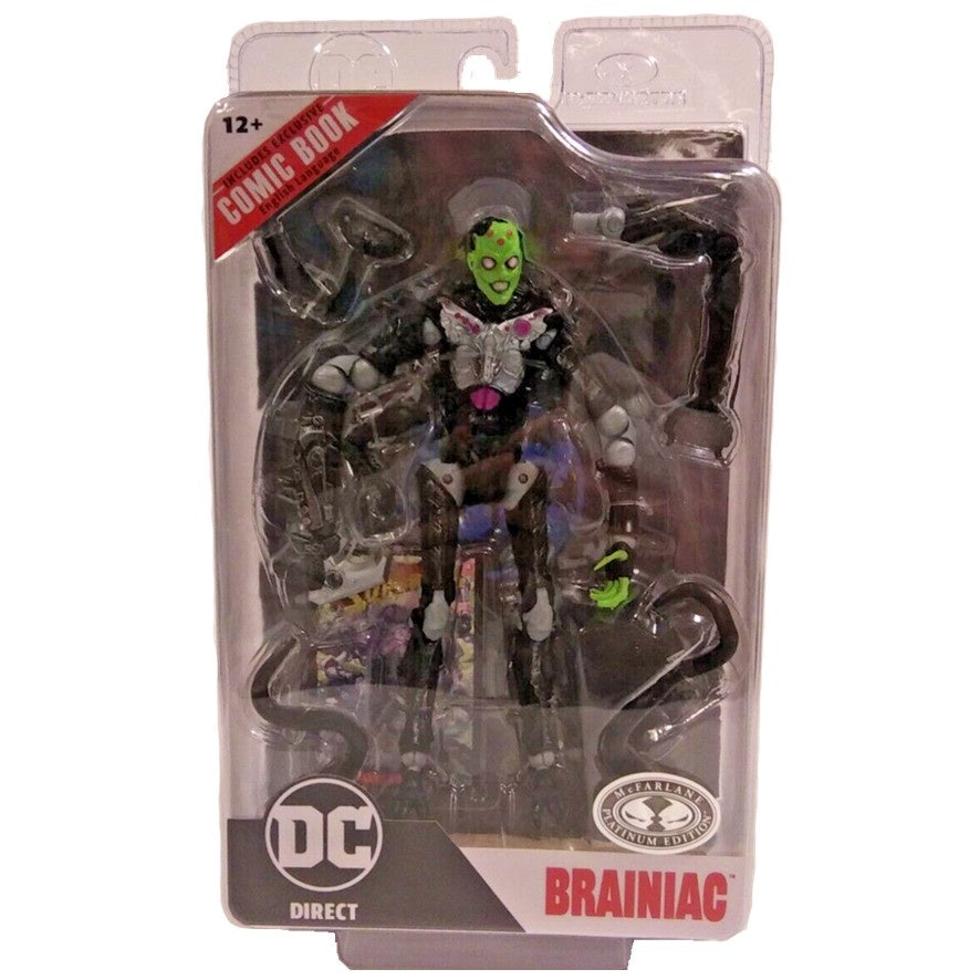 Platinum Edition: Superman: Ghosts of Krypton - Brainiac Superman Page Punchers 7" Scale McFarlane Action Figure with Comic Book