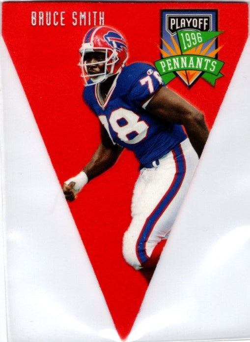Bruce Smith, #85, Pennants, 1996 Playoff Contenders Football NFL
