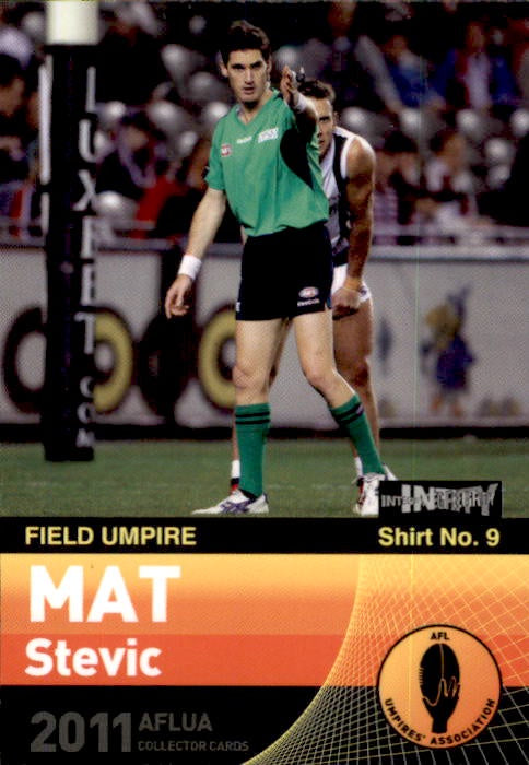 Mat Stevic, RC, Field Umpire, 2011 AFLUA Umpire