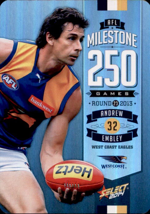 Andrew Embley, 250 Game Milestone, 2014 Select AFL Champions