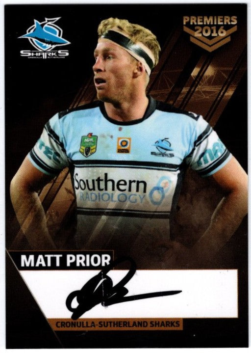 2016 Cronulla Sharks Official Signed Premiers Card Set (Read Description)