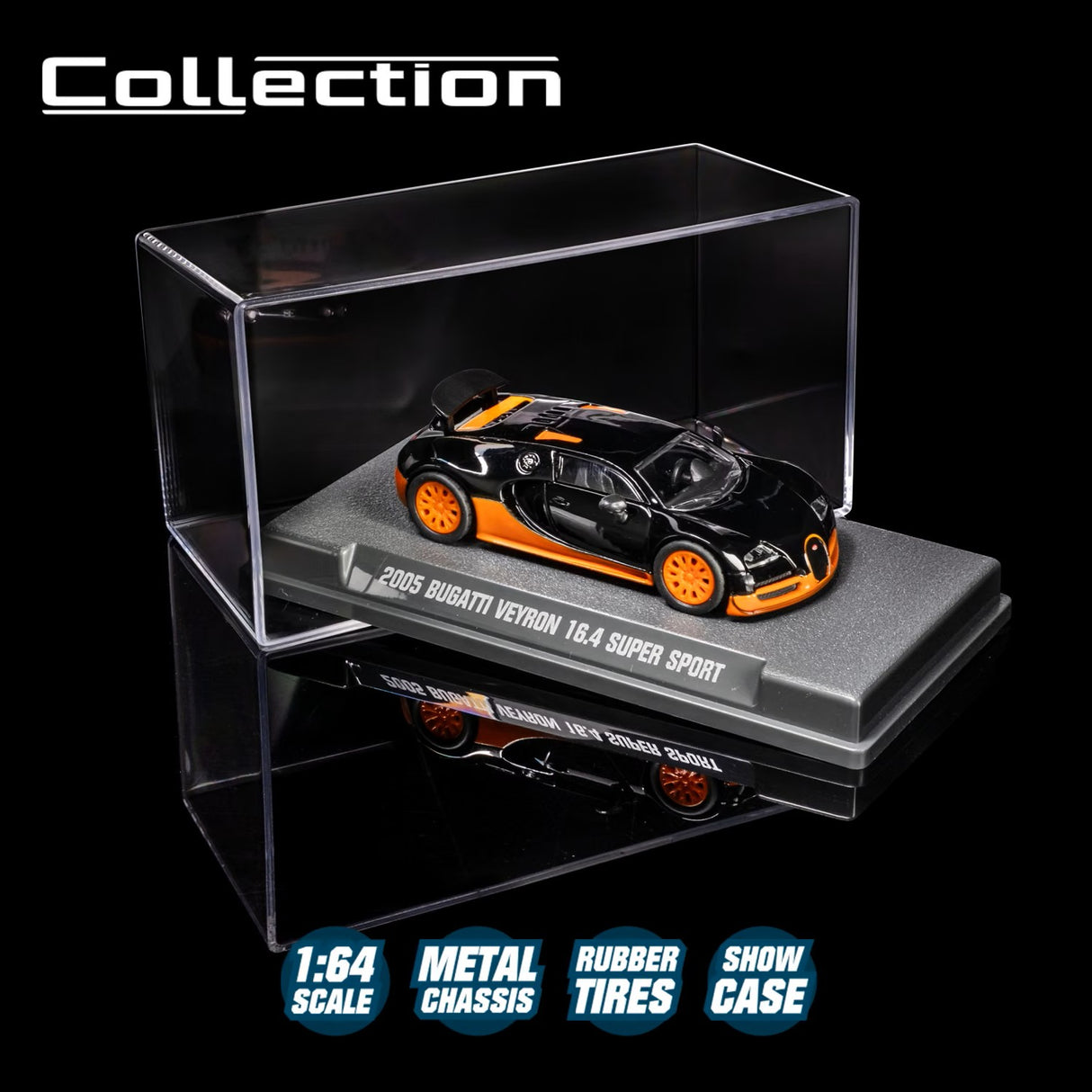 2005 Bugatti Veyron 16.4 Super Sport - Majorette: Collection Deluxe, 1:64 Scale Diecast Car