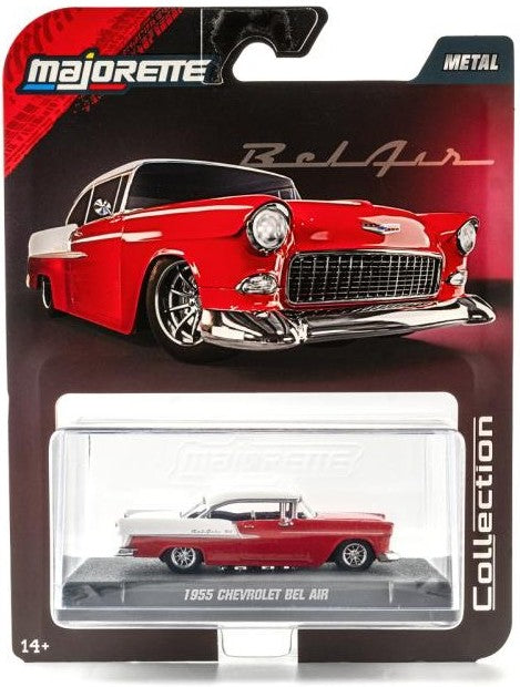 1955 Chevrolet Bel Air - Red/White - Majorette: Collection Deluxe, 1:64 Scale Diecast Car