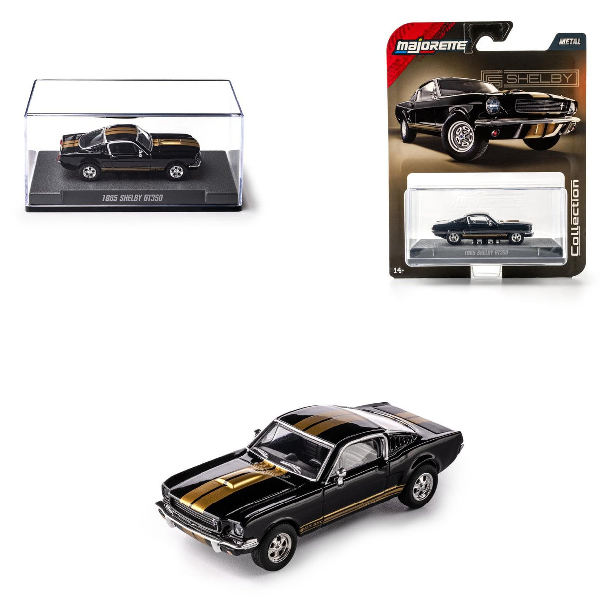 1965 Shelby GT350 BLACK - Majorette: Collection Series, 1:64 Scale Diecast Car