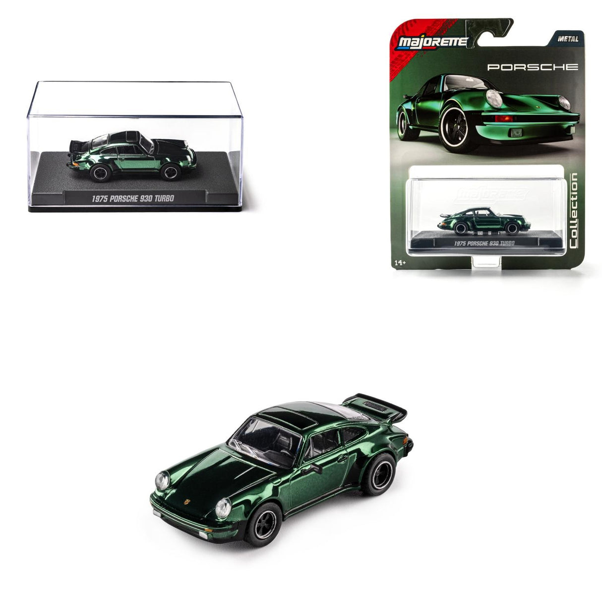 1975 Porsche 930 Turbo Green - Majorette: Collection Deluxe, 1:64 Scale Diecast Car