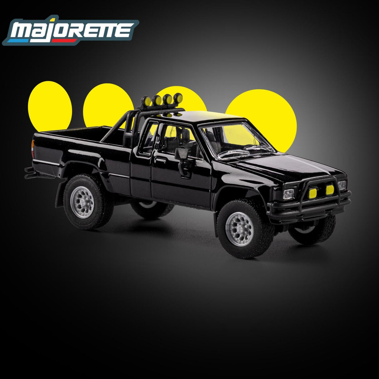 1985 Toyota Hilux SR5 Pick Up Black - Majorette: Collection Deluxe, 1:64 Scale Diecast Car