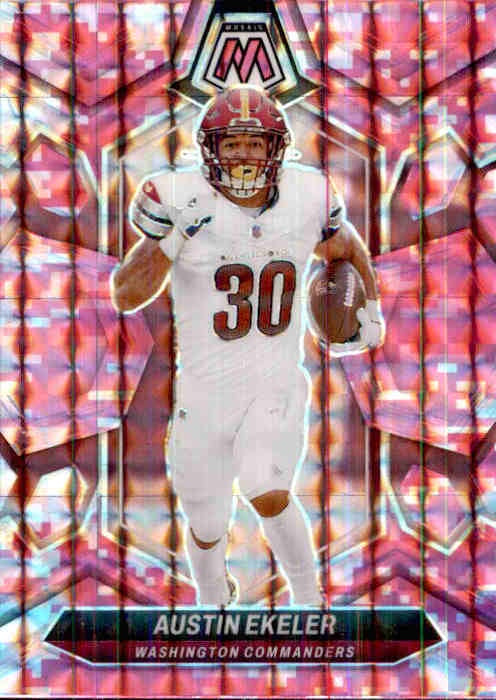 Austin Ekeler, Pink Prizm, 2024 Panini Mosaic Football NFL