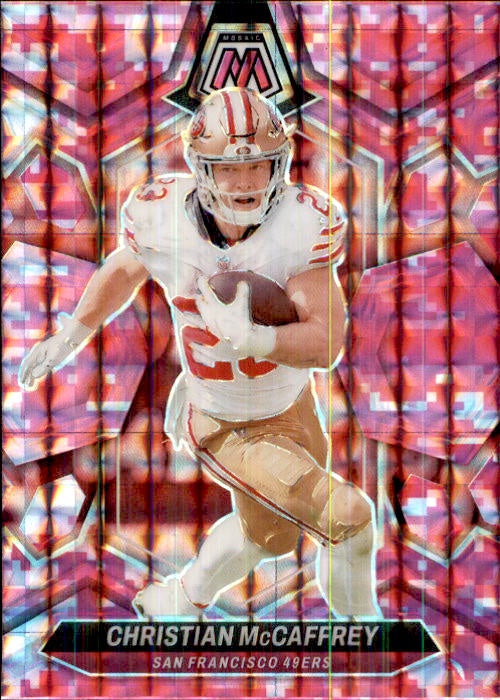 Christian McCaffrey, Pink Prizm, 2024 Panini Mosaic Football NFL