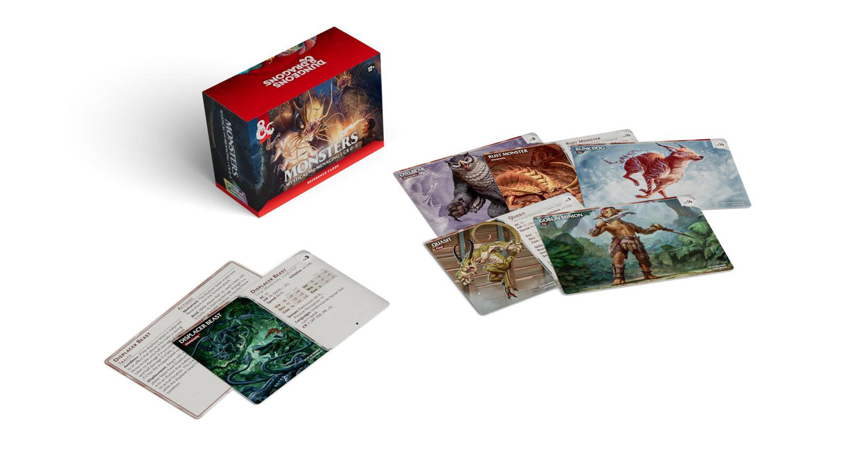 D&D Dungeons & Dragons Reference Cards Monsters Mystical and Menacing CR 0-5