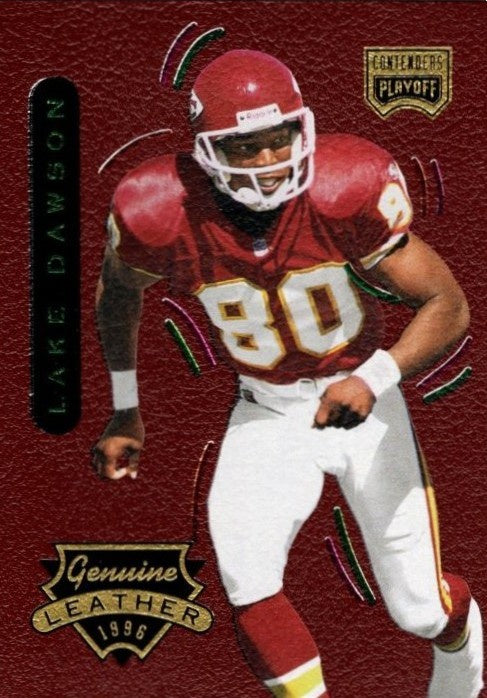 Lake Dawson, #47, Genuine Leather, 1996 Playoff Contenders Football NFL