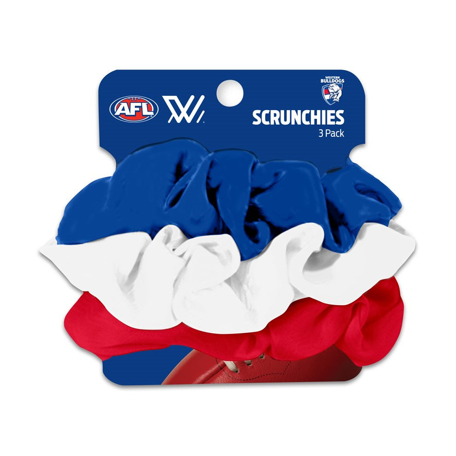 Western Bulldogs Scrunchie 3 Pack