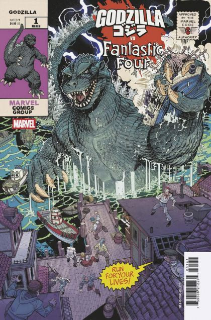 Godzilla vs. Fantastic Four #1 Bradshaw Homage Variant Comic