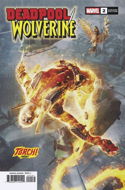 Deadpool / Wolverine #2 Björn Barends Torch! Variant Comic