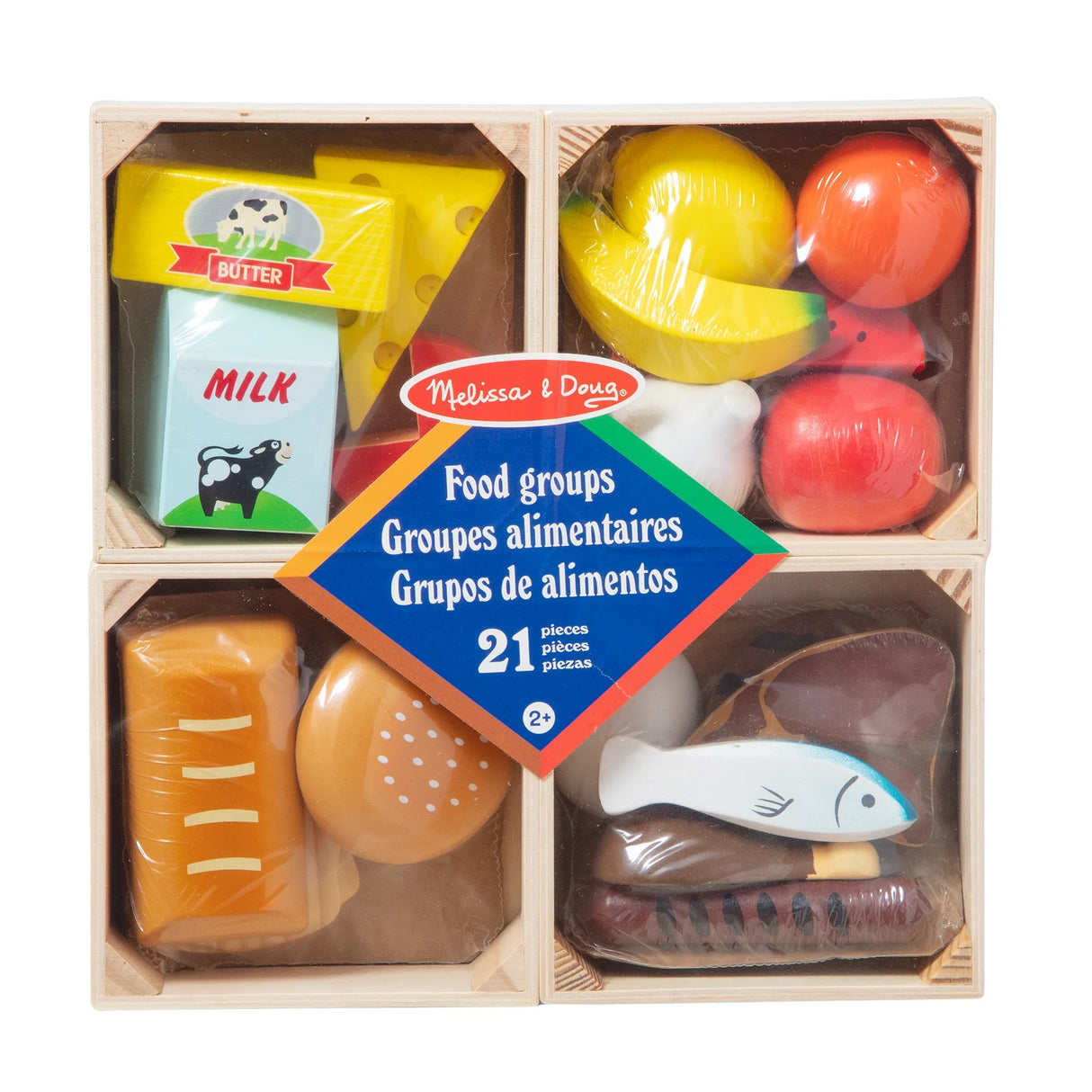 Melissa & Doug - Food Groups - Wooden Play Food