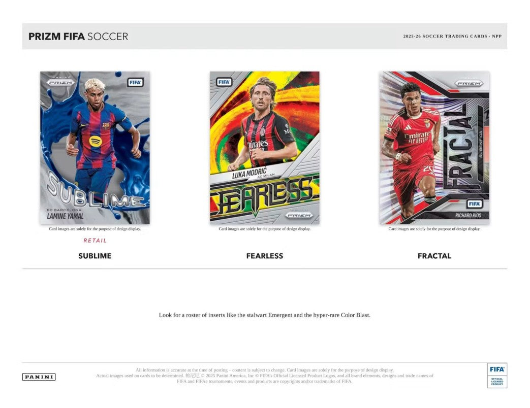 2025-26 Panini Prizm FIFA Soccer Blaster Box