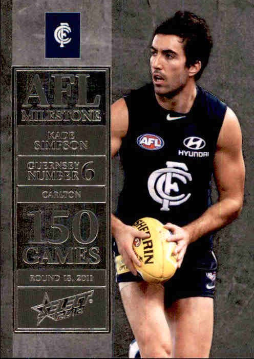 Kade Simpson, 150 Game Milestone, 2012 Select AFL Champions