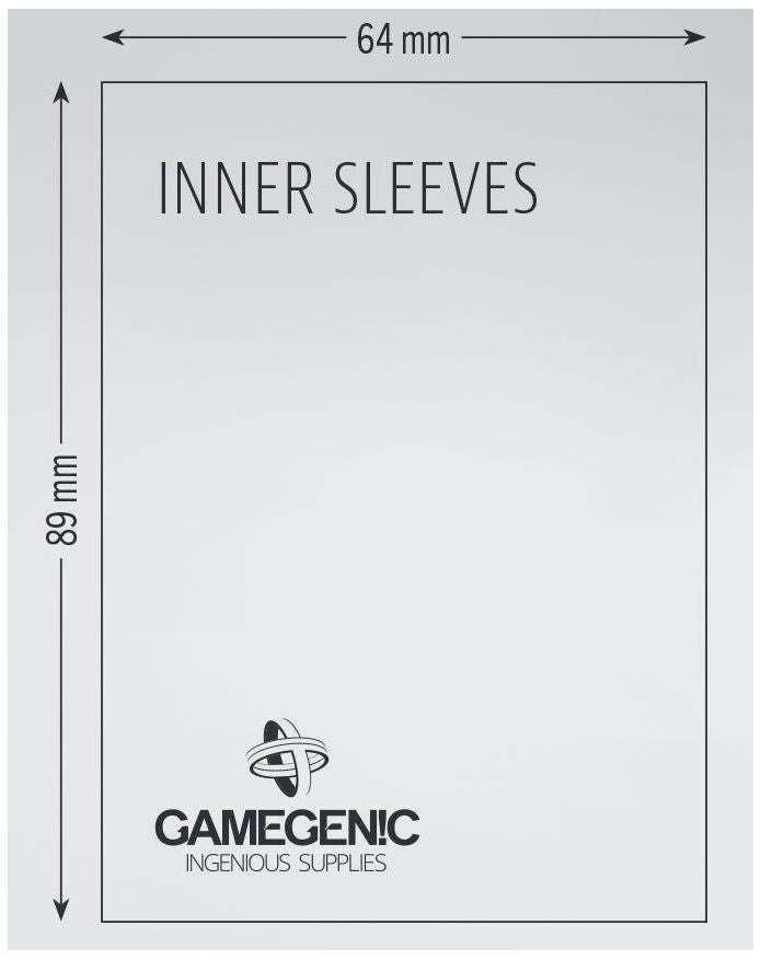 Gamegenic Inner Card Sleeves - Size Code INNER - (64mm x 89mm) (100 Sleeves Per Pack)