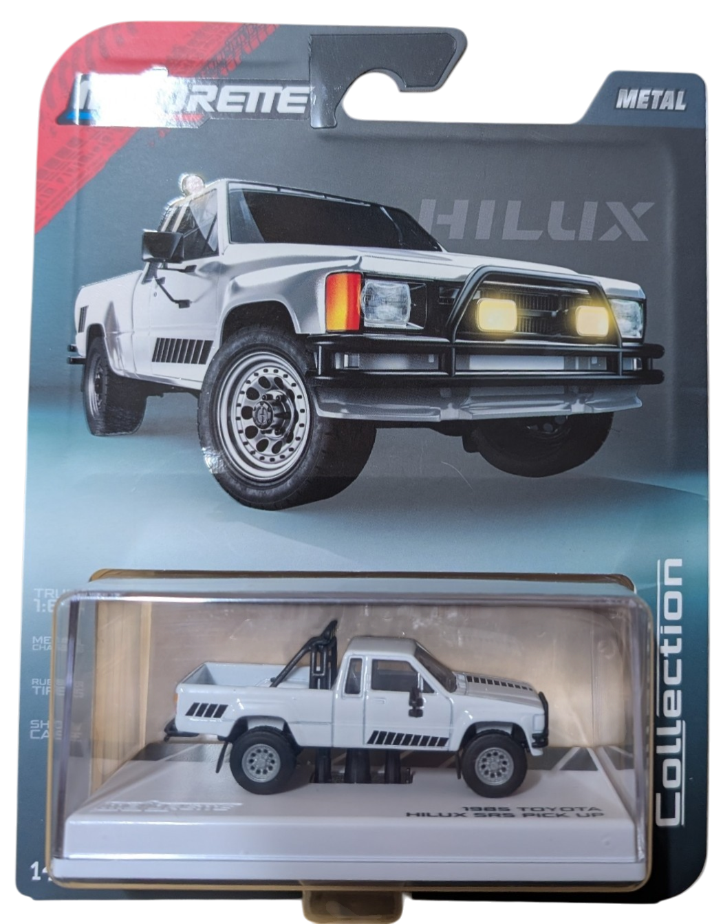 1985 Toyota Hilux SR5 Pick Up - Majorette: Collection Deluxe, 1:64 Scale Diecast Car