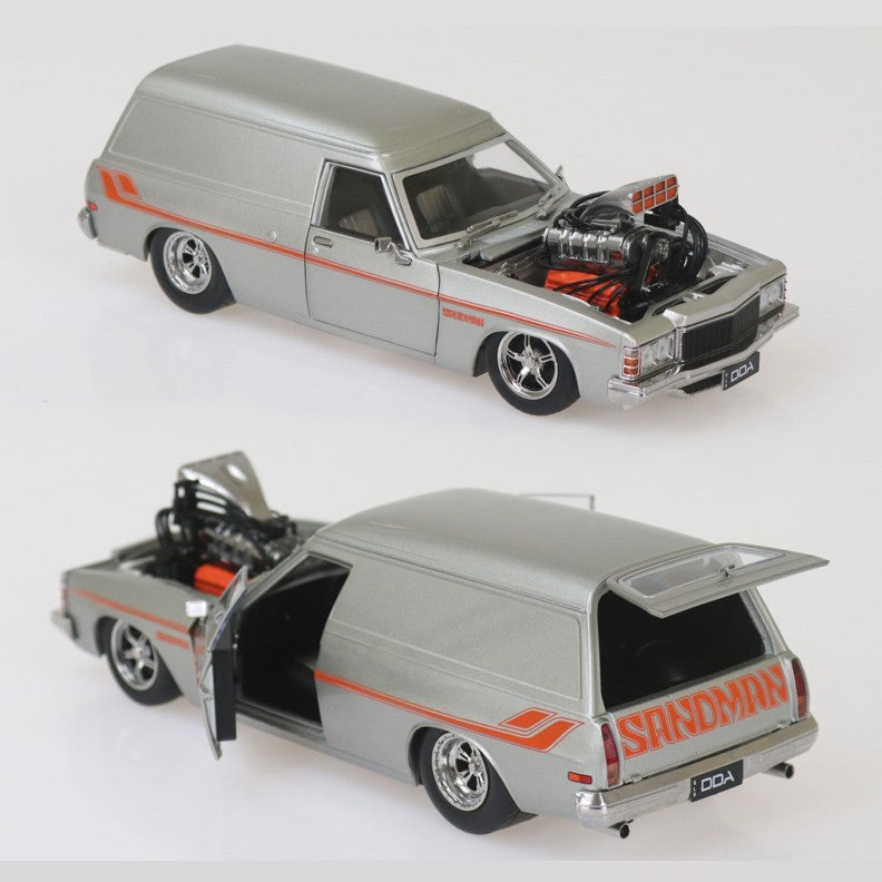 Custom Silver Holden HZ Panelvan, 1:24 Scale Diecast Car