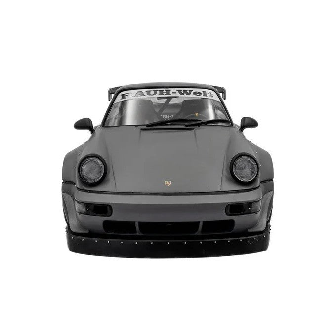 2024 Porsche RWB Body Kit Nargo Grey w/Akira Nakai Figure, 1:18 Scale Diecast Car