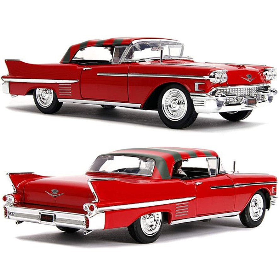 A Nightmare on Elm St - 1958 Cadillac Series 62, 1:24 Scale Diecast with Figure Hollywood Ride