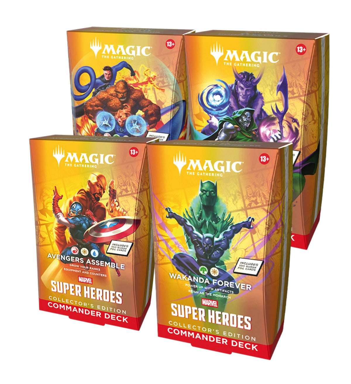 Magic the Gathering Marvel Super Heroes Collector Commander Decks (All 4 Decks)