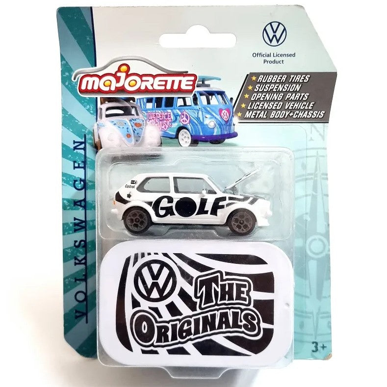Volkswagen Golf MK1 White - Majorette: Volkswagen VW The Originals Deluxe Cars, 1:64 Scale Diecast Car