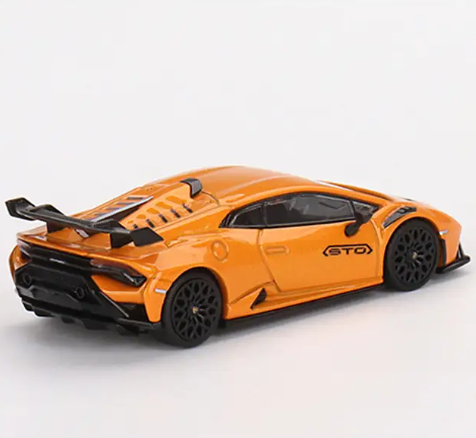 Mini GT, Lamborghini Huracán STO Arancio Borealis, 1:64 Scale Diecast Model Car