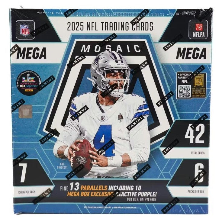 2025 Panini Mosaic Football Mega Box (Reactive Purple Parallels)