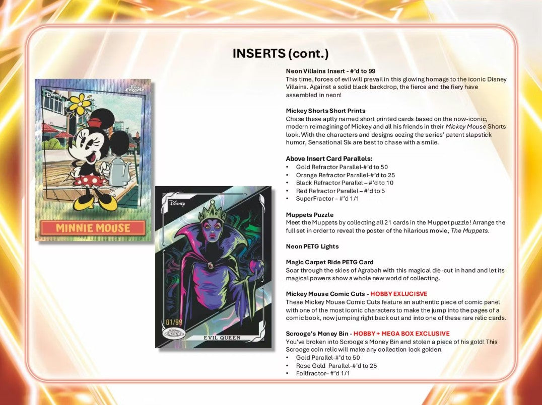 2026 Topps Disney Neon Mega Box