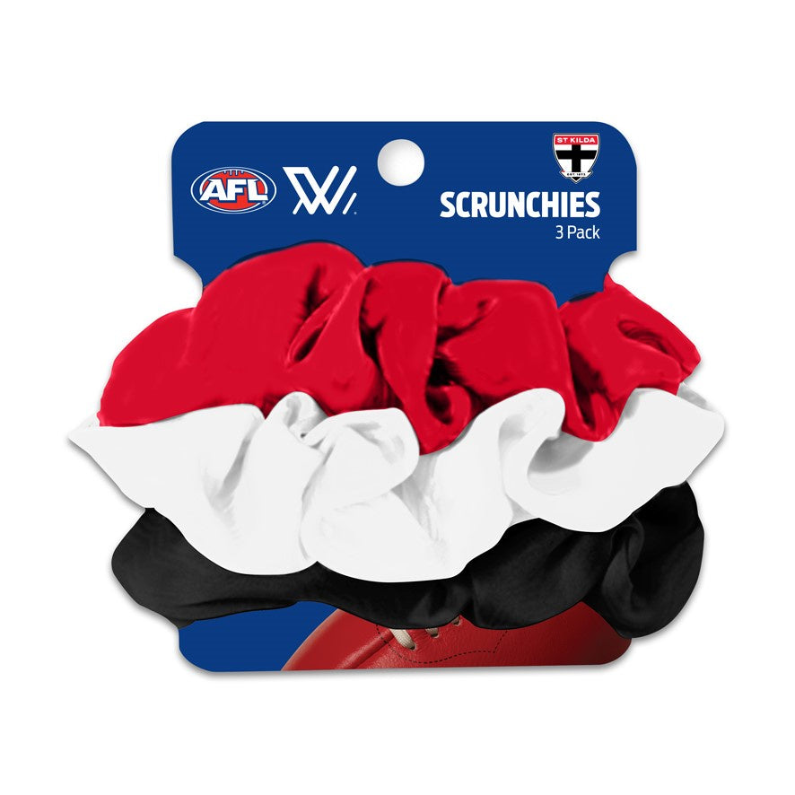 St Kilda Saints Scrunchie 3 Pack