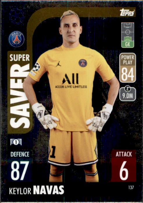 Keylor Navas, Super Saver, 2021-22 Topps Match Attax UEFA Champions & Europa League