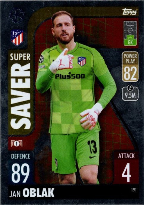 Jan Oblak, Super Saver, 2021-22 Topps Match Attax UEFA Champions & Europa League