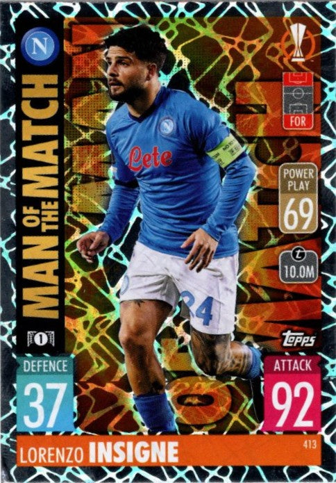 Lorenzo Insigne, Man of the Match, 2021-22 Topps Match Attax UEFA Champions & Europa League