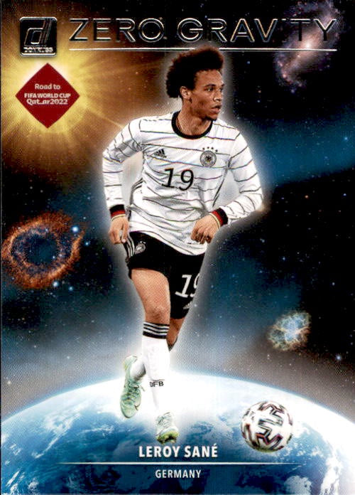 Leroy Sane, Zero Gravity, 2021-22 Panini Donruss Soccer Road To FIFA World Cup Qatar