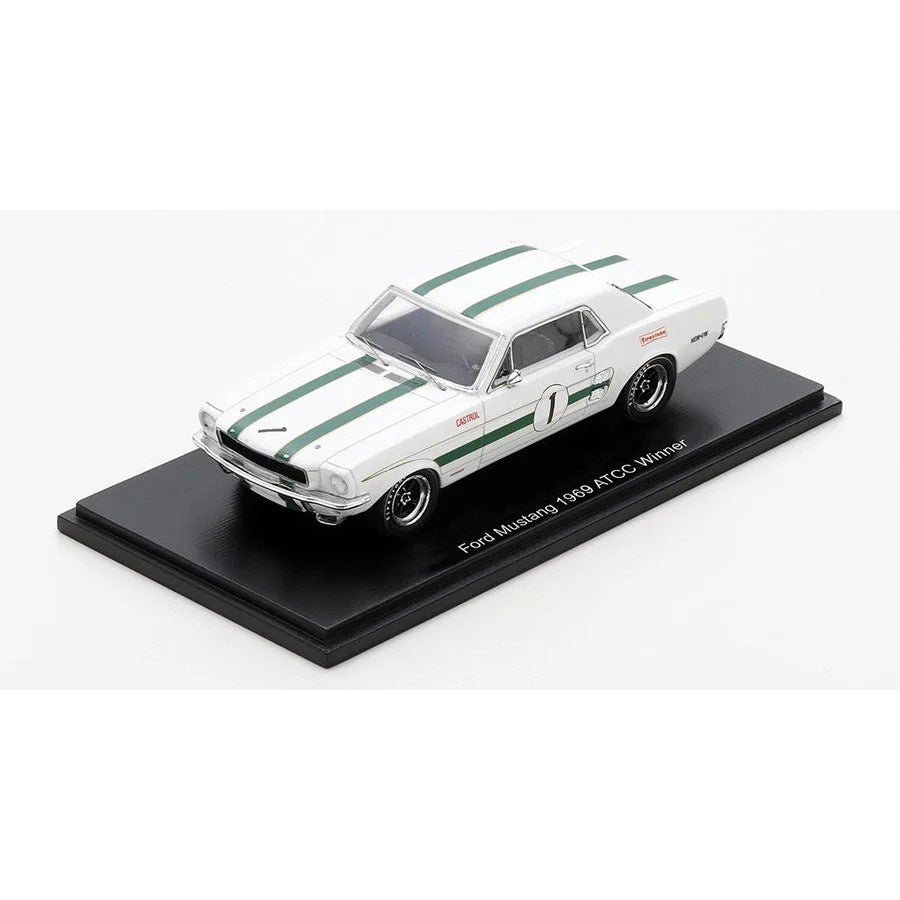 Spark SP279, FORD MUSTANG - 1969 ATCC WINNER - GEOGHEGAN - 1:43 Scale Resin Model Car