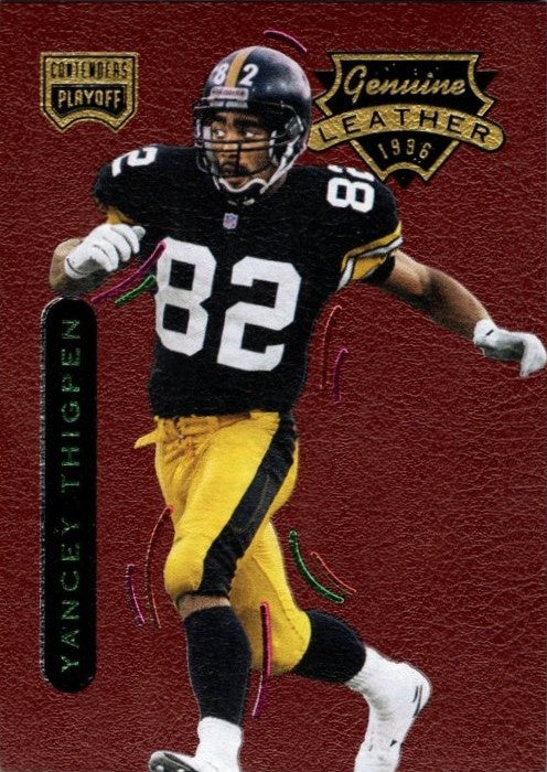 Yancey Thigpen, #46, Genuine Leather, 1996 Playoff Contenders Football NFL