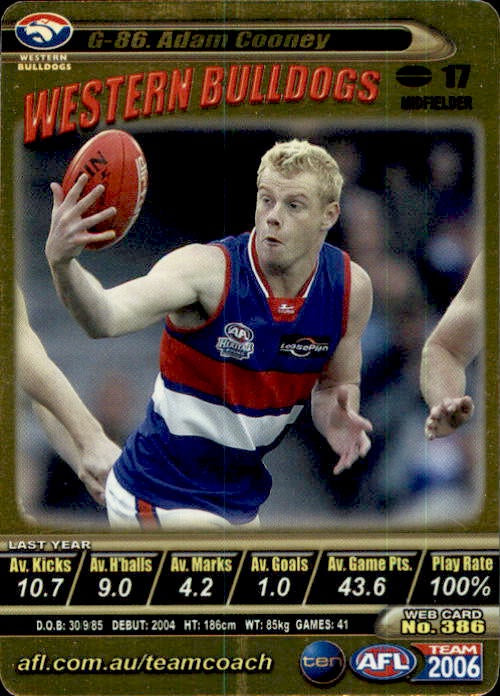 Adam Cooney, Gold, 2006 Teamcoach AFL