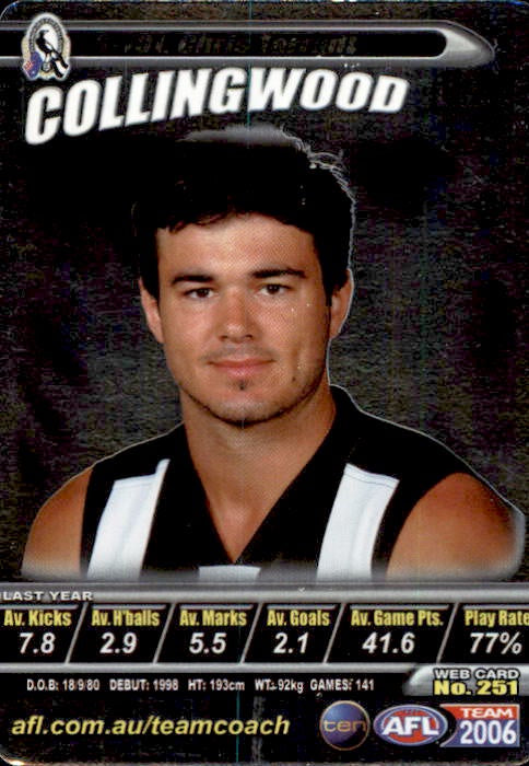 Chris Tarrant, Silver, 2006 Teamcoach AFL