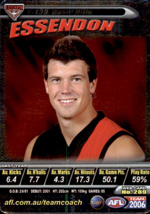 David Hille, Silver, 2006 Teamcoach AFL