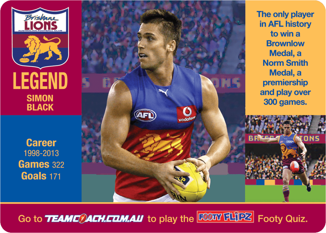 Brisbane Lions, Footy Flipz, 2018 Teamcoach AFL