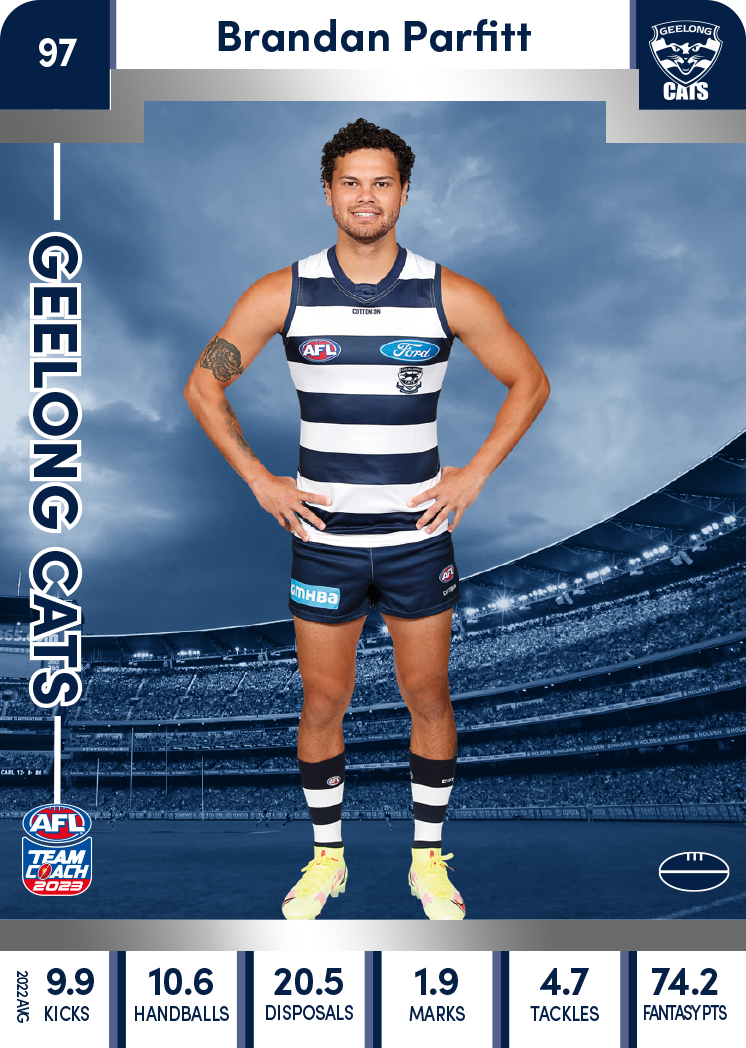 Brandan Parfitt, 97, Silver Parallel, 2023 Teamcoach AFL