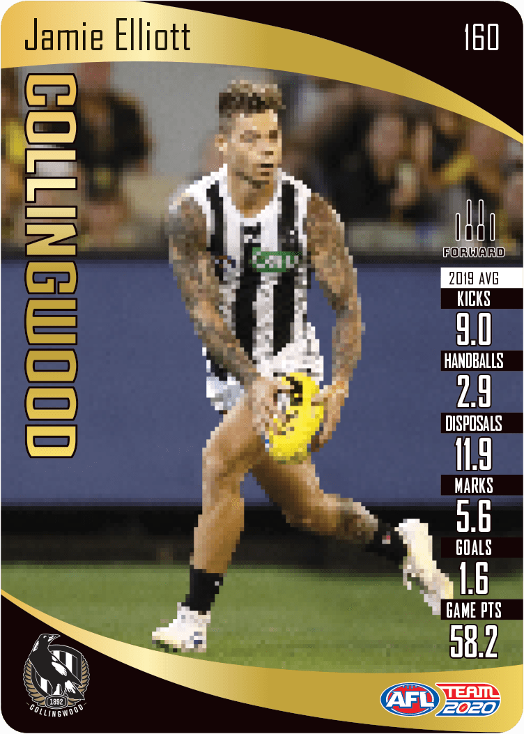 Jamie Elliott, Gold, 2020 Teamcoach AFL