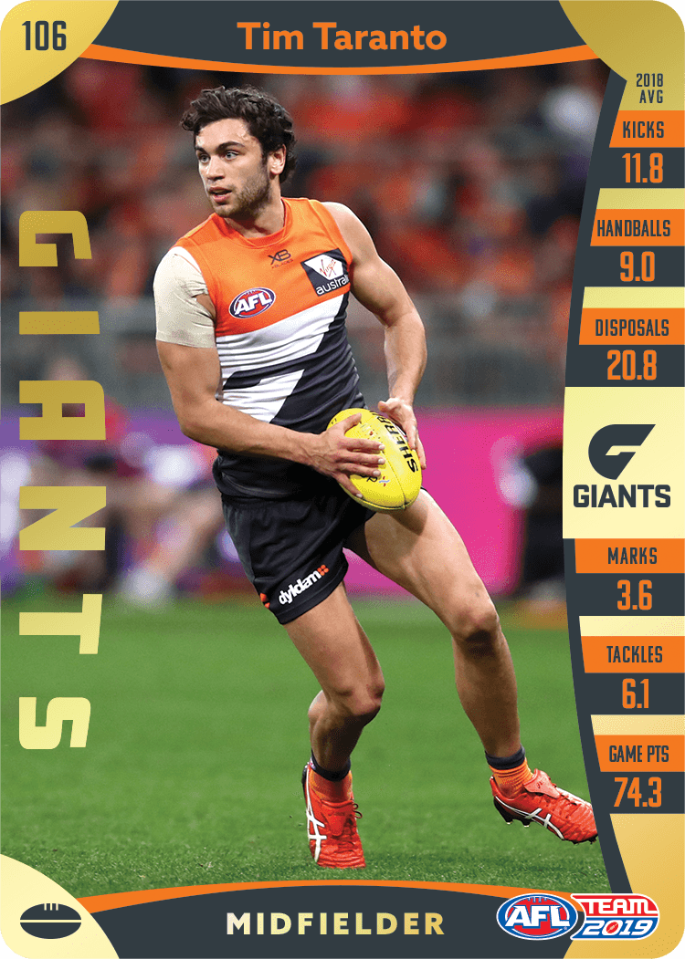 Tim Taranto, Gold, 2019 Teamcoach AFL